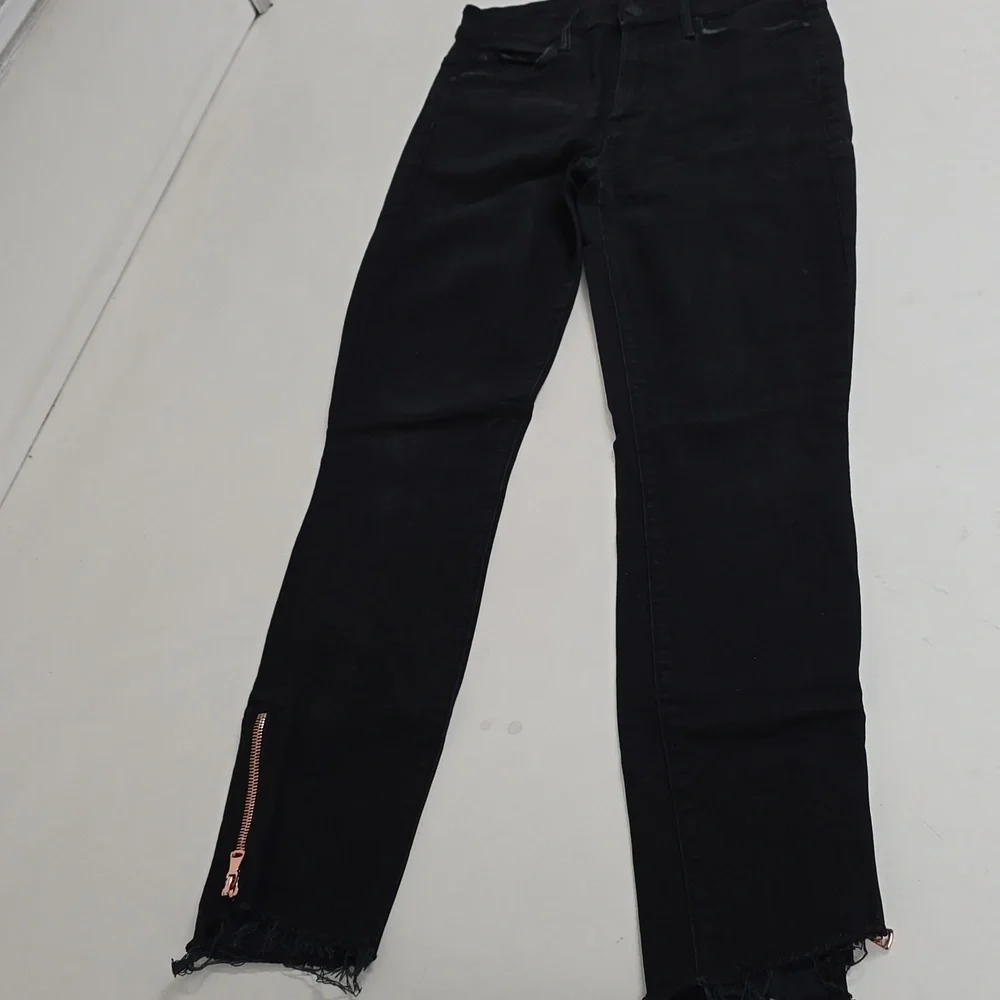 MOTHER The Stunner Double Zip Ankle Step Fray Jeans